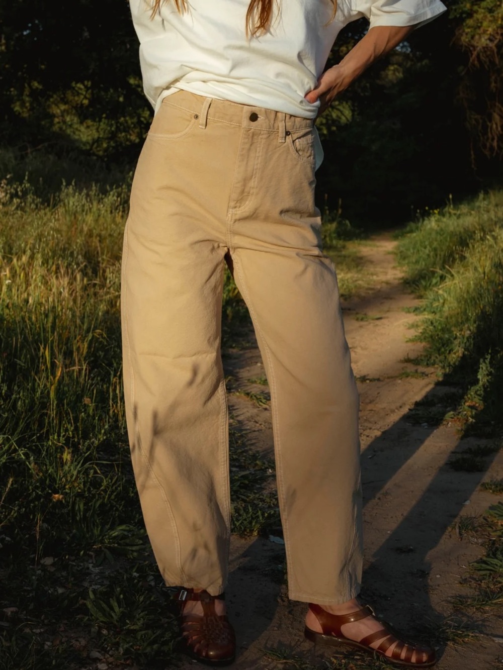 Rudy Jude Adult Canvas Roper Jean in French Chestnut Tan size 2